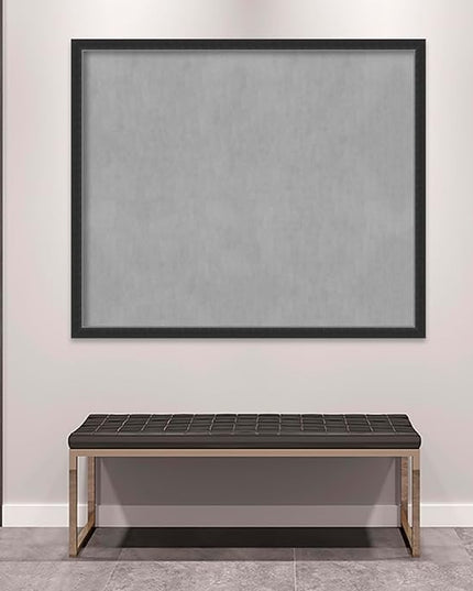 Amanti Art Black Framed Magnetic Board 43x51 Oversize Vision Board for use with Magnets, 100% Metal Sheet to Display Items as Office Decor or for Home Organization in mudroom, Kitchen or Kids Room