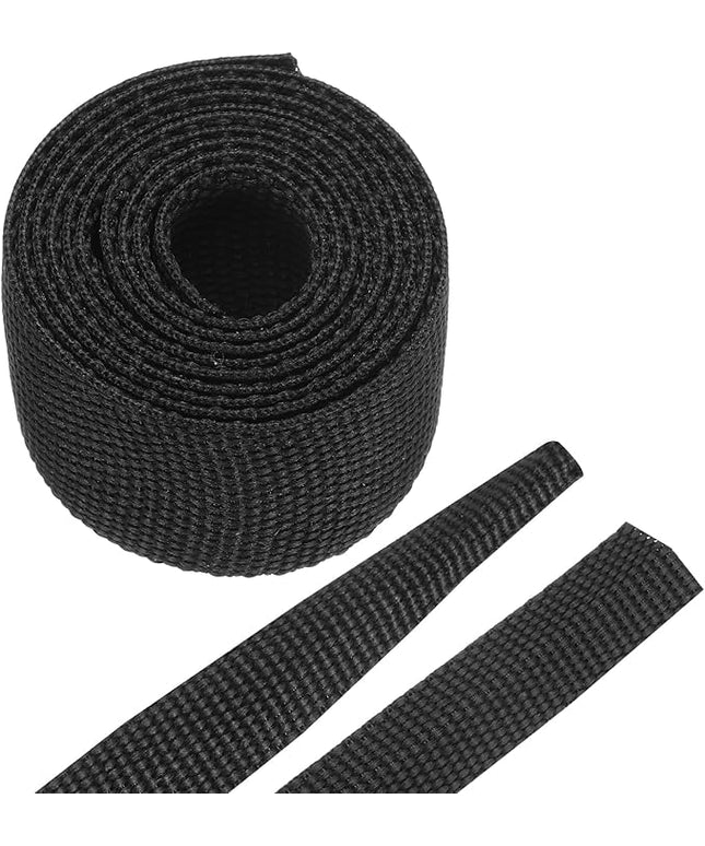 MECCANIXITY Braided Cable Sleeves Heat Shrinkable Fabric Sleeving, 5/8" 3ft Black 2:1 Ratio Heat Shrinkable Cord Protector for Harness Cable, Network Cable Protection, Cable Management