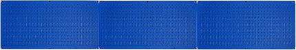 Wall Control Pegboard Value Pack - (3) Pack of Wall Control 16-Inch Tall x 32-Inch Wide Horizontal Blue Metal Wallboards for Home & Garage Tool Storage Organization (Blue Pegboard)