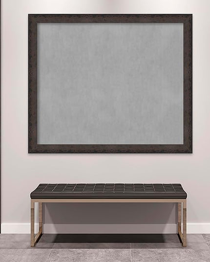 Amanti Art Black Framed Magnetic Board 45x53 Oversize Vision Board for use with Magnets, 100% Metal Sheet to Display Items as Office Decor or for Home Organization in mudroom, Kitchen or Kids Room