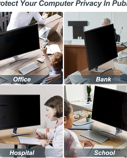 JEAPKA [2-Pack] 22 Inch Privacy Screen for Monitor Computer Screen Privacy Filter for 16:10 Widescreen Monitor Desktop PC Monitor Privacy Film Monitor Privacy Shield and Anti-Glare Protector