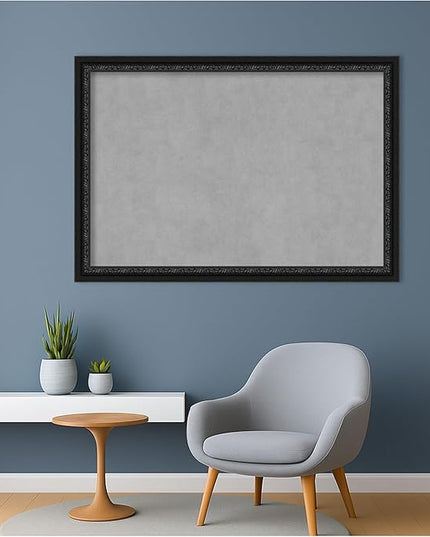 Amanti Art Black Framed Magnetic Board 28x40 Large Vision Board for use with Magnets, 100% Metal Sheet to Display Items as Office Decor or for Home Organization in mudroom, Kitchen or Kids Room
