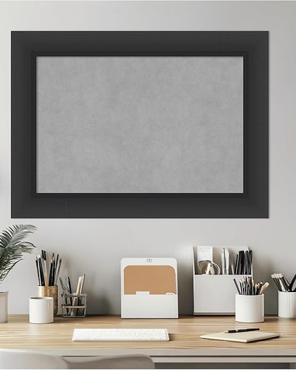 Amanti Art Black Framed Magnetic Board 21x29 Medium Vision Board for use with Magnets, 100% Metal Sheet to Display Items as Office Decor or for Home Organization in mudroom, Kitchen or Kids Room
