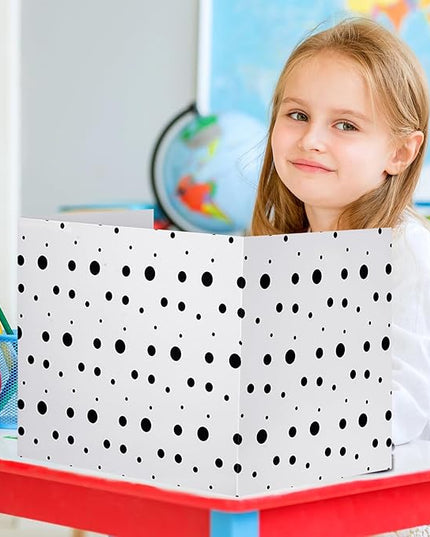 Crtiin 24 Pcs Privacy Folders for Students Desk Dividers Standard School Privacy Cardboard Board Testing Dividers Shield for Classroom Teacher Supplies Keep Eyes from roving(Classic)