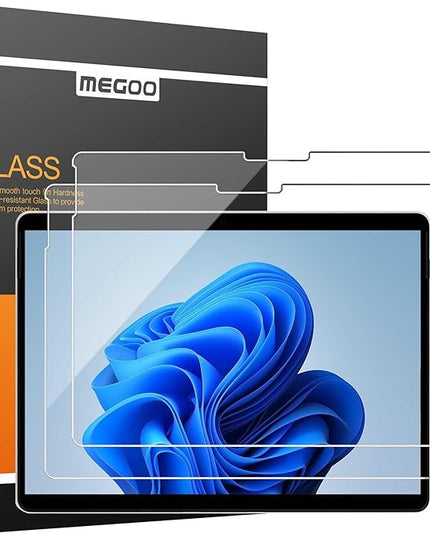 Megoo Surface Pro 8/Pro X 13" HD Tempered Glass Screen Protector, Ultra-Thin & Ultra-Clear, Superior Protection, Silky Smooth & Extremely Sensitive, 2 Pack
