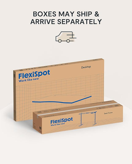 FlexiSpot E6 Solid Wood 3-Stage Dual Motor 63 x 24 Electric Standing Desk, Holds 220 lbs, Adjustable Height w/ Memory Presets, Butcher Block Rubberwood Desktop & White Frame, Ships in 2 Boxes