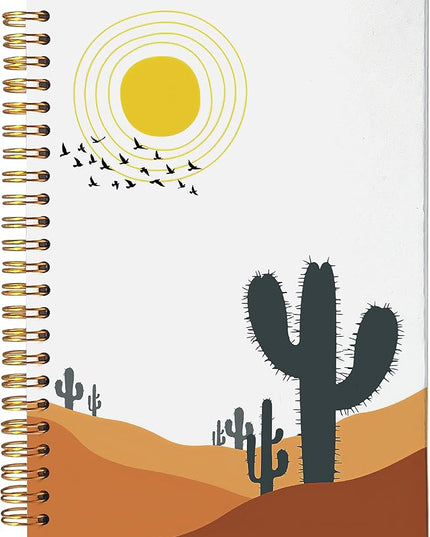 VNWEK Western Notebook,Western School Office Supplies,Boho Notebook,Cactus Notebook,Spiral Notebook Journal 5.5x8.3 Inch