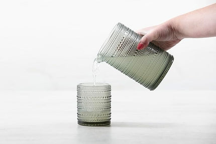 Fortessa Jupiter Hobnail Glass, 25 Ounce Mixing Hobnail Glass, Smoke Gray