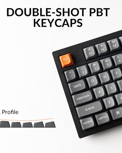Keychron K10 Max Wireless Custom Mechanical Keyboard, QMK 2.4 GHz Bluetooth Full-Size with Hot-swappable Keychron Super Brown Switch Compatible with Mac Windows Linux (RGB Backlit)