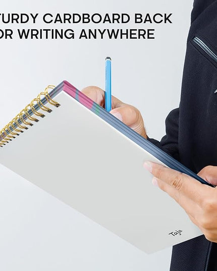 Taja To Do List Notepad - To Do List Notebook for Work with 52 Sheets, 9.8" x 6.5", Undated Daily Planner Perfect for Daily Tasks and Goal Setting, Notepad Suitable for Office, Home & School - Twilight Petals