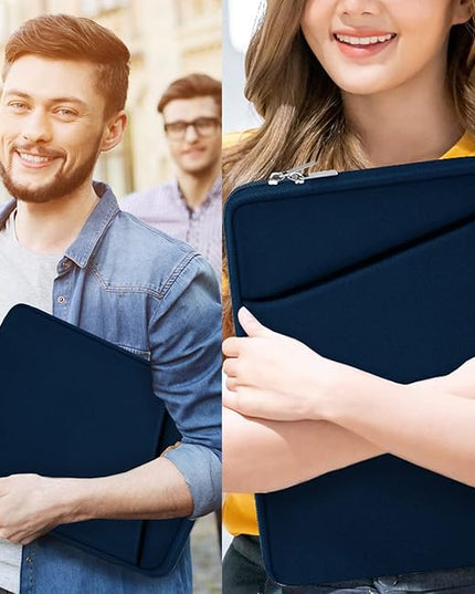 15.6 inch Laptop case, Durable Briefcase Shockproof Protective Sleeve, Handbags Portable Laptop Bag for 15.6 inch HP Dell Asus Lenovo Notebook Computer Cover with Front Pocket, Blue