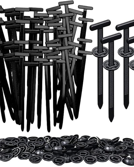 Nylon Universal Cable Tie Buckle, 2026 New Upgrade Heavy Duty Self-Locking Rivet Zip Ties Holder, Multifunctional Cable Tie Buckle for Car Daily Repair, Home, Office, Workshop (200 Pcs)
