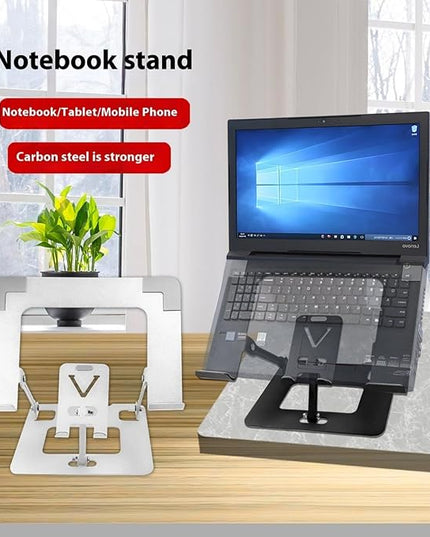 Ywmsfl Foldable Computer Stand Adjustable Tablets Holder Bracket Ergonomic for Laptops Tablets Phones Lightweighted Office Desk with
