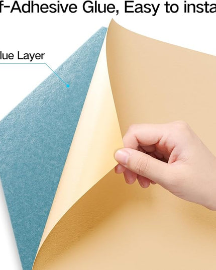 12 Pack Self-adhesive Acoustic Panels 12" X 10" X 0.4" - Sound Proof Foam Panels with High Density, Stylish Hexagonal Design, Flame Resistant, Absorb Noise and Eliminate Echoes(Light Blue)