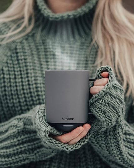 Ember Temperature Control Smart Mug 2, 14 Oz, App-Controlled Heated Coffee Mug with 80 Min Battery Life and Improved Design, GrayModel