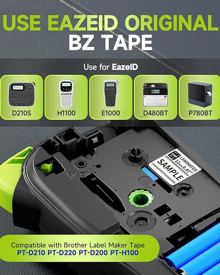 Industrial Label Maker Machine with-Tape Waterproof, Portable Cable Label Maker with Keyboard, Handheld Wire Labeler with Backlight Screen for Home Office Use, H1100 Black
