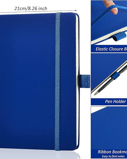 28 Pack Lined Notebook Journal Bulk A5 Hardcover Notebook PU Leather College Ruled Notepad 5.5 x 8.2 Inch Ruled Lined Journal Set With Pen Holder for School Business Work Travel Writing(Mixed Color)