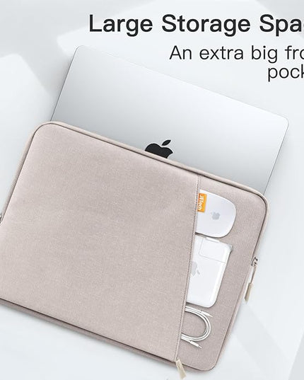 JETech Laptop Sleeve for 15-Inch Notebook, Compatible with MacBook Air 15-Inch M4/M3/M2, MacBook Pro 16-Inch M4/M3/M2/M1, Waterproof Shockproof Case with Accessory Pocket Bag (Starlight)