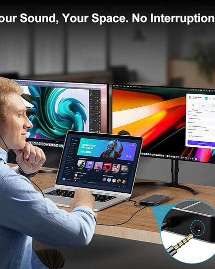 AUIMCE Mac Docking Station Dual Monitor 2 HDMI for MacOS and Windows Laptop Implement MST, Compatible MacBook Pro/Air M1/M2/M3/M4 Chips, Dual 4K Display for All USB C Computers