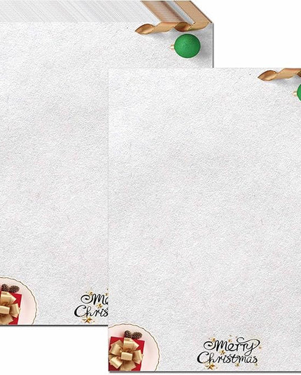 DUGUTUL Thick Christmas Stationery Paper, Holiday Letters, Printer Paper, 48 Sheets, 8.5 x 11 Inch (J-1)