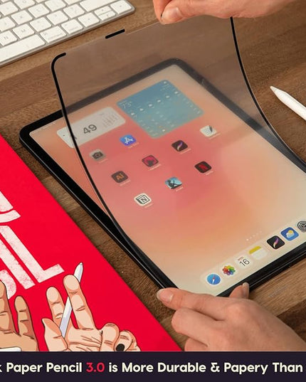 Astropad Rock Paper Pencil v3.0 – Paper Screen Protector for iPad 10.2 (7th, 8th, 9th Gen) + point Apple Pencil Tips 2 Pack – Compatible with Apple Pencil 1st/2nd Gens and Pencil Pro