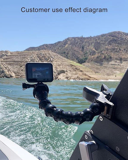 Suptig Jaws Flex Clamp Mount Gooseneck Mount for GoPro Hero 13 Hero 12 Hero 11 Hero 10 Hero 9 Hero 8 Hero 7 Hero 6 Hero 5 Hero 4 Session Hero 3+ Hero 3 Akaso EK7000 DJI osmo Arlo Action Camera.