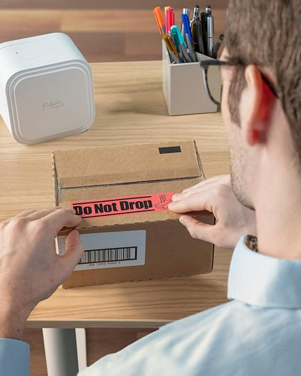 Brother P-Touch TZe-461CS Black Print on Red Label Tape 1.4” (36mm) Wide x 26.2’ (8m) Long