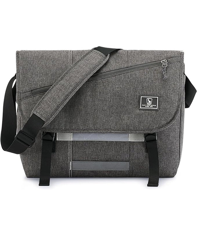 OIWAS Messenger Bag for Women, 17 Inch Laptop Crossbody Bags Men Casual Satchel Shoulder Bag College Travel Office Briefcase (Grey, 17 inch)