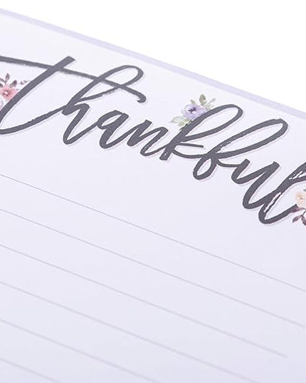 Graphique Magnetic Notepad, Religious – 100 Sheets, 4” x 9.25” x .5” – Front Says, “Thankful”, Sticks to Any Magnetic Surface, Perfect for Shopping and Grocery Lists, Makes a Great Gift (MP1345)