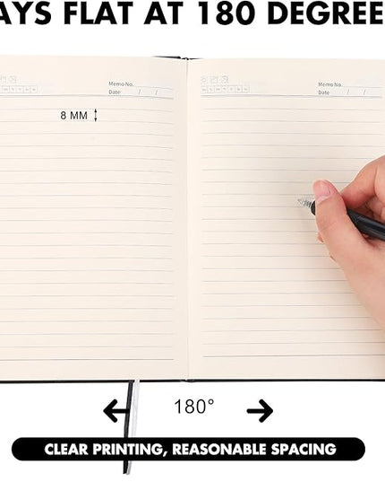 Aodaer 30 Set Lined Notebook Journals with Pens A5 Notebooks 100 GSM College Ruled Hardcover Notebook PU Leather Notepad with Pen Holder for Office School, 5.7 x 8.3 Inches, Black