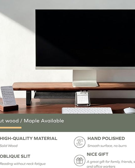 muso wood Daily To Do List Planner with Walnut Stand - 100 To Do List Cards - Undated Daily Planner Notepad for Desk Accessories and Supplies, Enhanced Productivity, Work Office Accessories