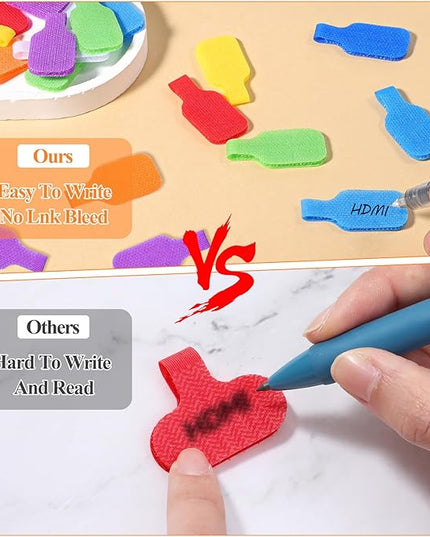 32 Pcs Cable Labels, Cord Labels for Electronics Multi Color Wire Cable Tags for Computers Cable Management and Identification