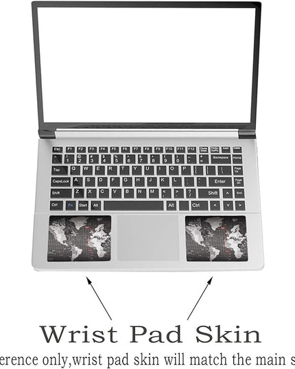 Laptop Skin Sticker Decal,12" 13" 13.3" 14" 15" 15.4" 15.6 inch Laptop Vinyl Skin Sticker Cover Art Protector Notebook PC (2 Wrist Pad Skins Included), Decorative Waterproof Removable,World Map