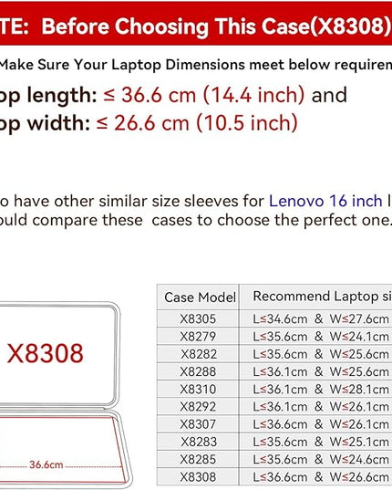 Smatree Hard EVA Protective Sleeve Case Compatible for 16 inch Lenovo ThinkPad P16 Gen 2 Mobile Workstation, for 16 inch Laptop Waterproof Hard Sleeve (X8308)