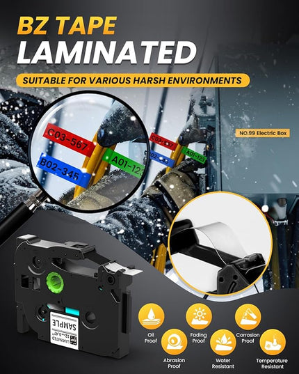 Vixic Industrial Label Maker, Heat Shrink-Labels Maker Waterproof-Labels for Cable Wire Network Office Labeling, E1000 Label Maker Machine with-Tape Electrician Label Makers Handheld Label Machine