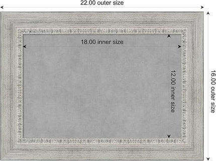 Amanti Art White Framed Magnetic Board 16x22 Small Vision Board for use with Magnets, 100% Metal Sheet to Display Items as Office Decor or for Home Organization in mudroom, Kitchen or Kids Room