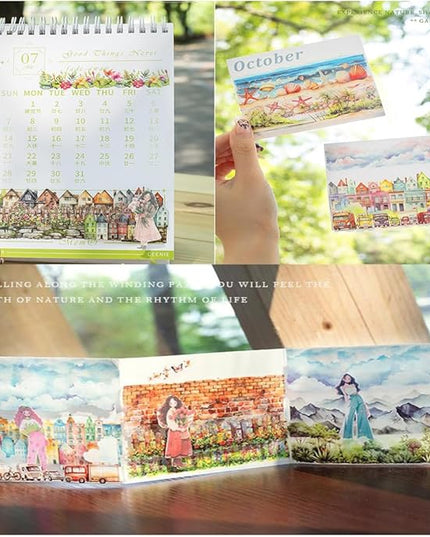 20 Sheets Seaside Landscape Pre-Cut Journaling Stickers Book for Junk Journaling, Scrapbooking, Collage, Planner, Album, Transparent PET and Washi Stickers for Adults