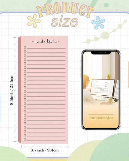 Censen 10 Pack 500 Sheets To Do List Notes Daily Checklist Notepads with 50 Sheets Each Undated Color Memo Pad Block Shopping List Pad Weekly Plan Notepad Organizer Planners(Morandi Color,Lined)