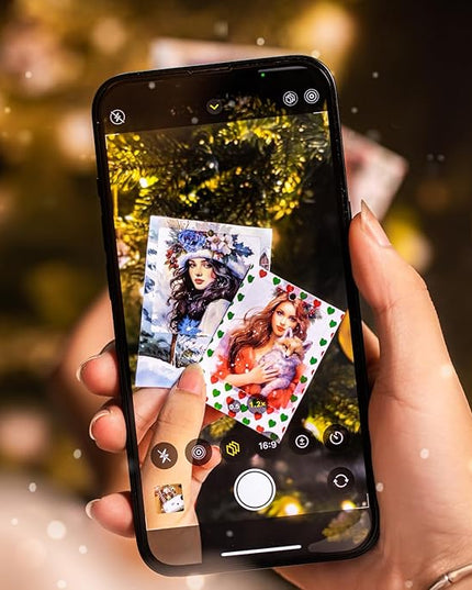 AuriicLeaf Christmas Polaroid PET Stickers, 90 Snow Country Character and Frame Designs for Scrapbooking, Journaling, DIY Crafts, and Holiday Decor
