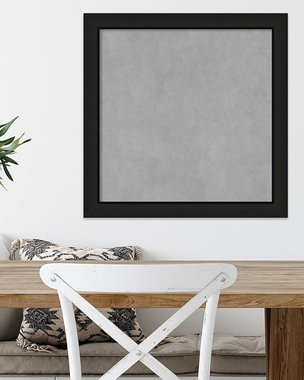 Amanti Art Black Framed Magnetic Board 23x23 Medium Vision Board for use with Magnets, 100% Metal Sheet to Display Items as Office Decor or for Home Organization in mudroom, Kitchen or Kids Room