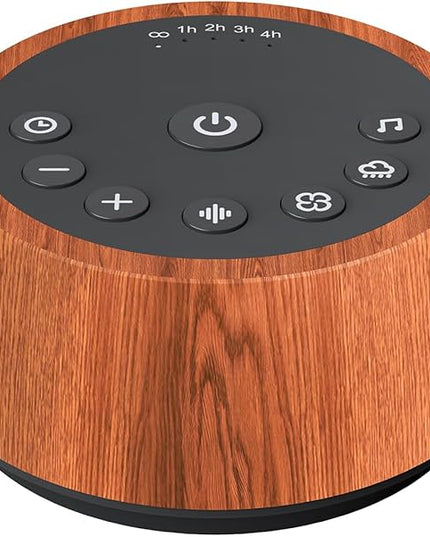 Color Noise Sleep White Noise Sound Machines 25 Soothing Sounds 32 Volume Levels 5 Timers and 4 Sound Categories Memory Function for Everyone, WOOD