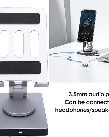 Zopsc Tablet Docking Station, 8 in 1 Type C Hub with 100W PD Fast Charge, 4K 60Hz Output, Memory Card Reader, Gigabit Ethernet, for Cellphone Tablet Laptop
