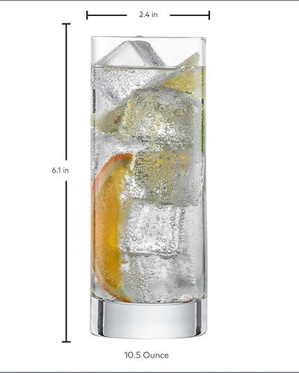 ZWIESEL GLAS Paris Long Drink Glass 11 Ounce (Set of 6), Drinking Glasses for Long Drinks, Dishwasher-Safe Tritan Crystal Glasses, Made in Germany