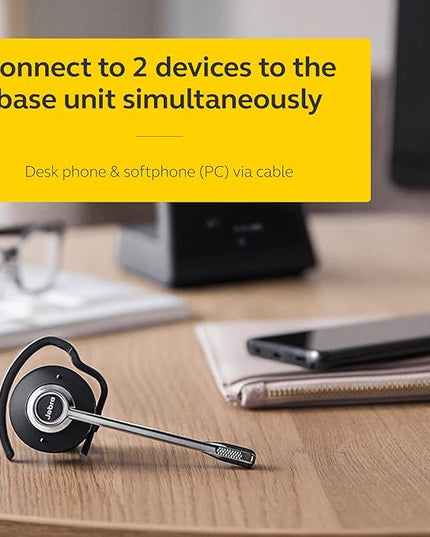 Jabra Engage 65 SE (Second Edition) Wireless Headset, Convertible – Telephone Headset with Industry-Leading Wireless Performance, Advanced Noise-Cancelling Microphone, All Day Battery Life - Black