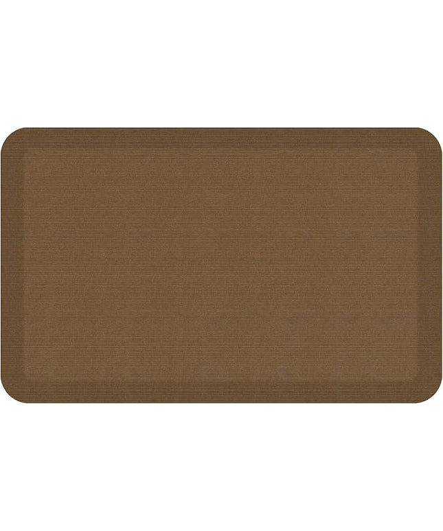 NewLife by GelPro Anti-Fatigue Designer Comfort Kitchen Floor Mat, 20x32”, Grasscloth Khaki Stain Resistant Surface with 3/4” Thick Ergo-Foam Core for Health and Wellness