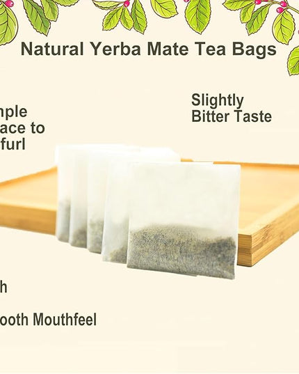 Jarteela - Yerba Mate Tea Bag, 2g x 30 Count - Unsmoked Mate Tea from Argentina - Yerba-mate Tea Bags for Relaxation - Perfect Coffee Replacement
