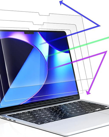 Peslv 3-Pack Anti Blue Light Screen Protector for MacBook Air 13.6/13 Inch (2022-2025, M2 M3 M4 Chip), 13.6inch Mac Laptop Glare Filter Uv Blocker Shield Cover Eye Protection Film
