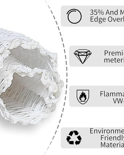 Cable Management Split Wire Loom Sleeve - Cord Hider & Protector for Desk, Pet Chew Proof, Wire Cover Organizer, Flexible Tube for Wires and Cables (1/2 Inch 25FT, White)