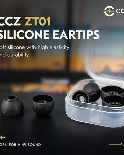 3 Pairs CCZ ZT01 Silicone Eartips,KINBOOFI Soft Silicone IEM Eartips Earbuds,Ddurability Replacement Earbud Tips for KZ ZST ZS10 PRO ZS10 PRO X AS10 ZSN PRO X ZSN PRO ZS10 PRO2 TANGZU WAN'ER(4559)