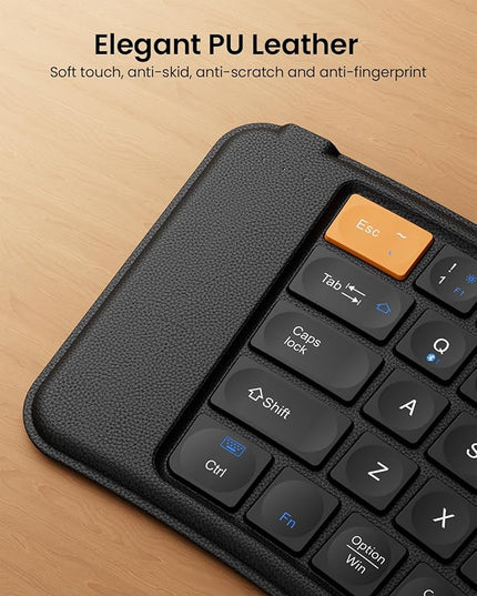 ProtoArc Ergonomic Foldable Keyboard, XK03 Split Folding Travel Bluetooth Keyboard, Ultra Slim, Portable for iPad, iPhone, Tablet, Laptop, PC